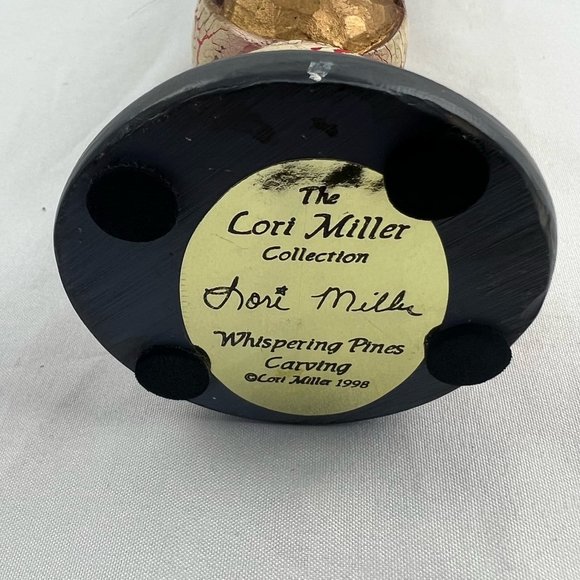 1998 Whispering Pines Lori Miller Pillar Candle Holders American Patriot Carved - Picture 6 of 11